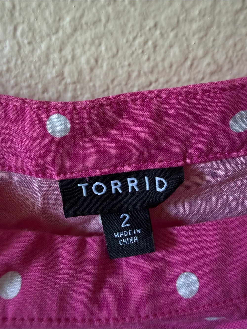 Torrid Mini Challis Sleeveless Sundress Pink Polka Dot Summer Plus Size Flowy - Picture 6 of 10